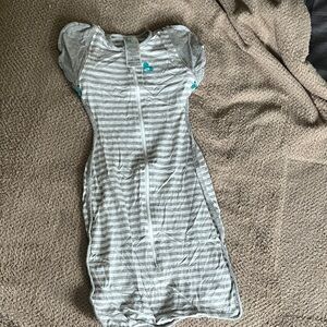 Love to Dream Swaddle Up 50/50 in Gray Stripes